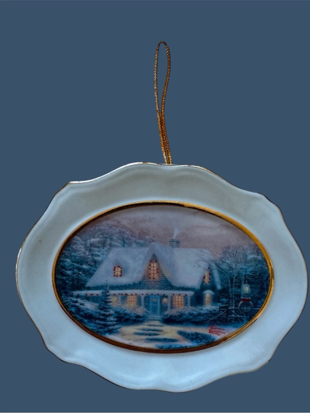 Thomas Kinkade Christmas Eve Cottage II Holiday Ornament